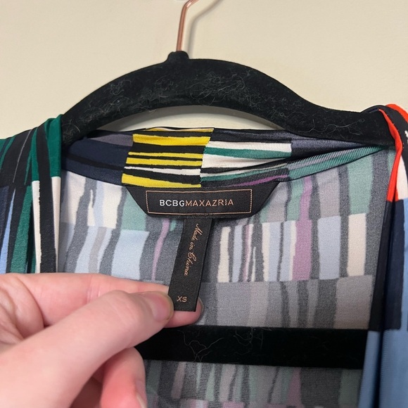 BCBGMaxazria Adele Wrap Multicolor Dress - Picture 8 of 16